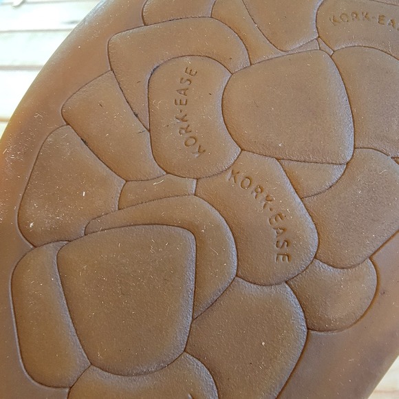 Kork-Ease Minka sz 9 M Sandals Slip On Wedge Shoes Brown Tan Leather Cork Mules - Picture 11 of 13